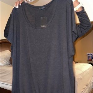 Black crop top sweater with drawstring size 4